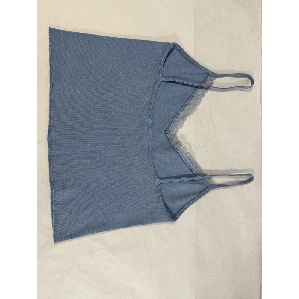Brandy Melville Nicolette Lace Tank Blue Cropped OS - Picture 4 of 8